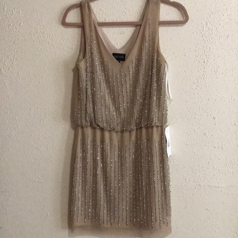 Tan sparkle dress